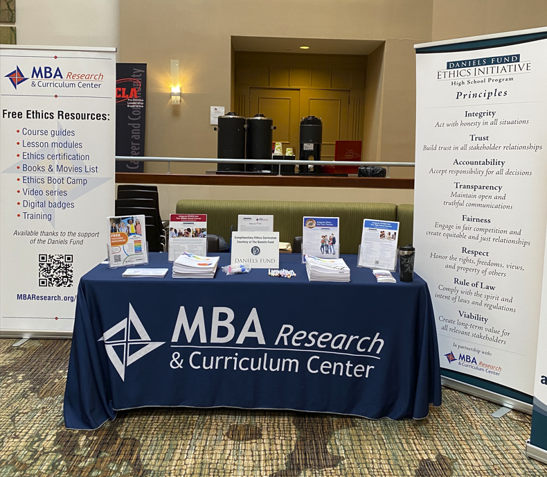 MBAResearchNEWS's tweet photo. We're thrilled to be attending #OATFACS conference here in Columbus, OH. If you attended our Ethics Integration Specialist's presentation this morning, be sure to stop by our booth to pick up your free ethics education materials! @oatfacs https://t.co/Sc9usBAkij