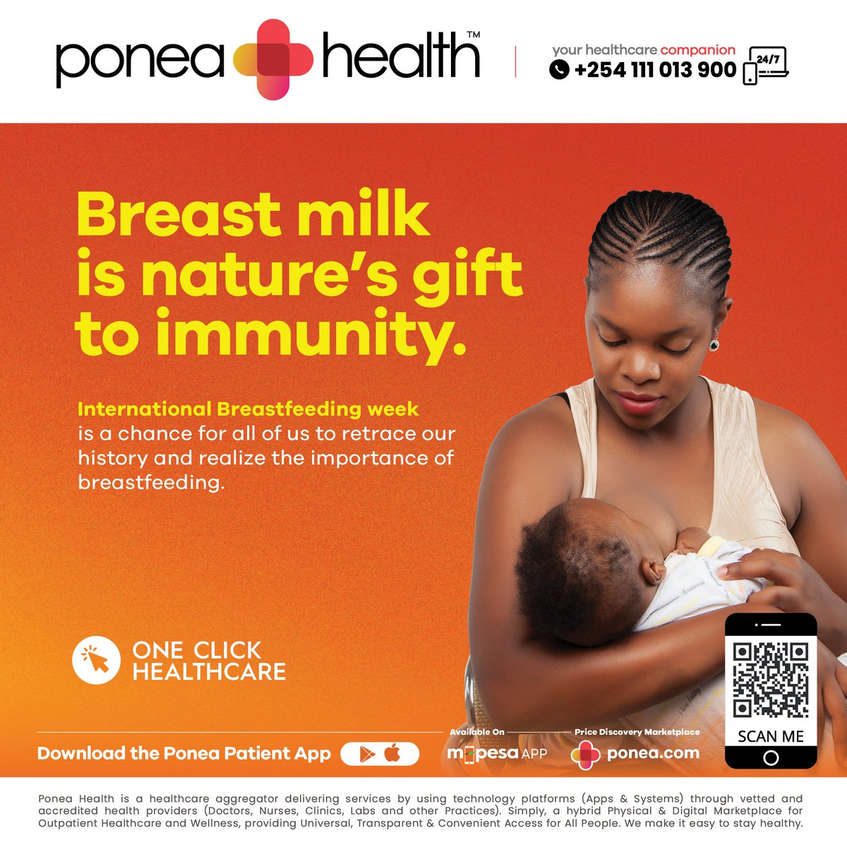 PoneaHealth's tweet photo. Did you know that a breastfed baby is 6 times more likely to survive major childhood infections like acute respiratory infection and diarrhea?

This week we tackle some myths and misconceptions about Breastfeeding. 

Stay tuned!
#breastfeeding #breastfeedingawareness https://t.co/FumhRVlzUa