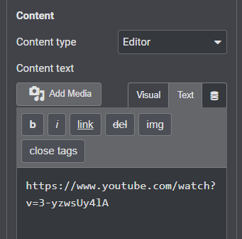 jOtCreative's tweet photo. @themesflat Hey there! Using your tabs module for Elementor, and I'm putting in a YouTube link. The auto-embed works in the editor, but doesn't work in the preview or on the published tab on the front-end. Any ideas? https://t.co/G0LxqC6on0