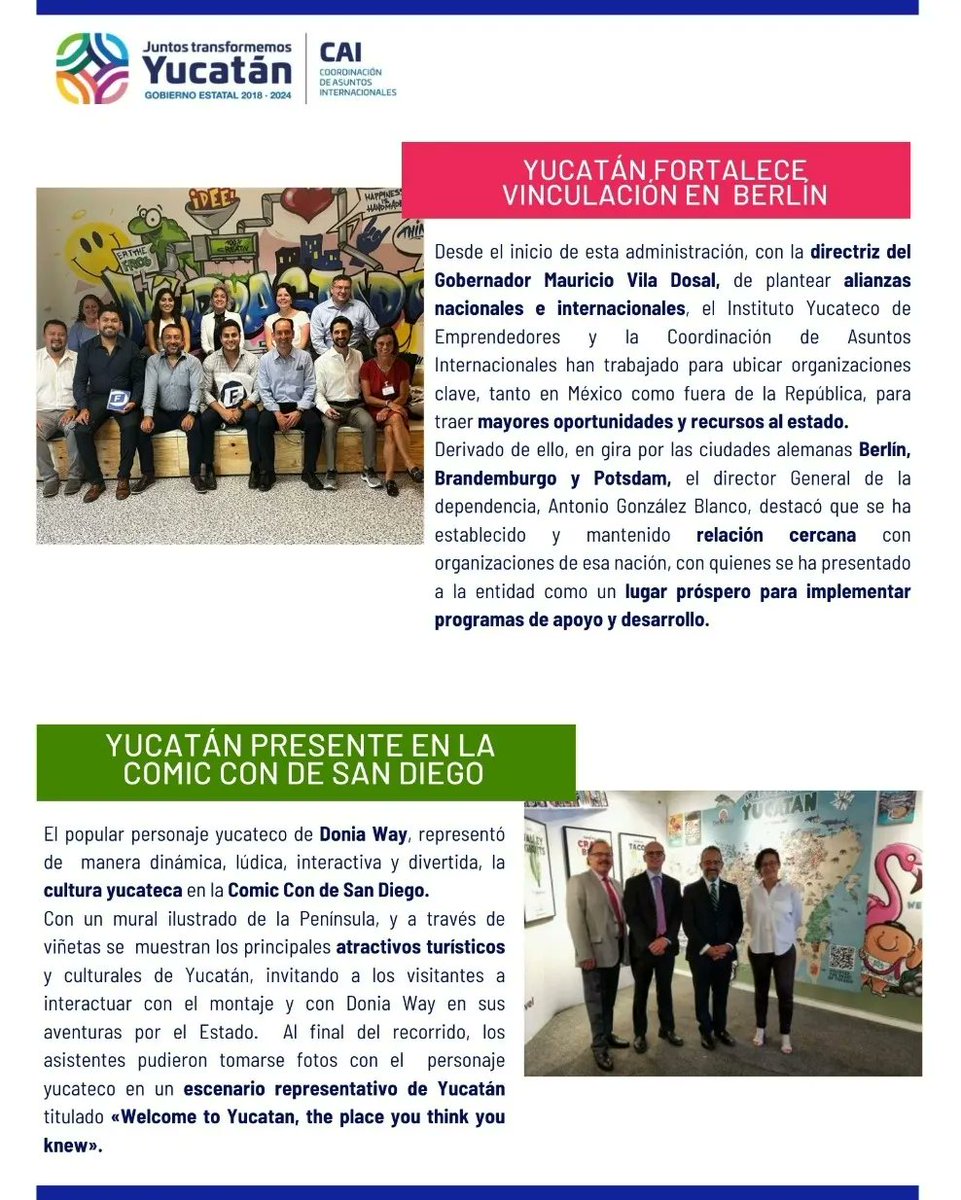 CaiYucatan's tweet photo. Les compartimos la más reciente edición del #BoletínInternacional, con  una recopilación de las #noticiasinternacionales más relevantes a nivel #local y #global https://t.co/WEFOd9YIwp