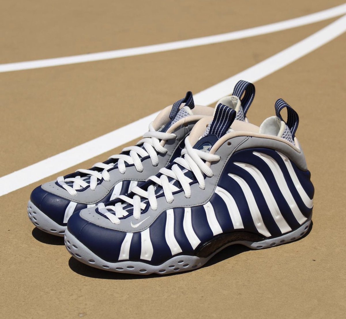 Nice Kicks on Twitter "“Yankees” Foamposite Samples found at a Puerto Rican Nike Outlet 🌚"