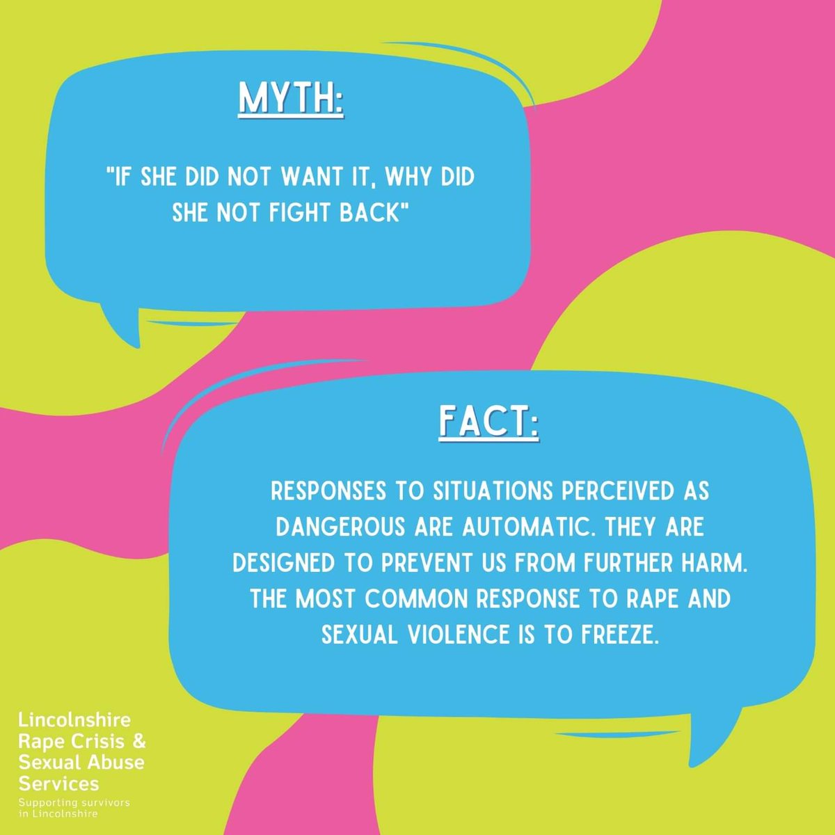✨Myth-Busting Monday✨

Myths about rape and other forms of sexual violence hold a lot of power in our society. It is important that we challenge these myths.