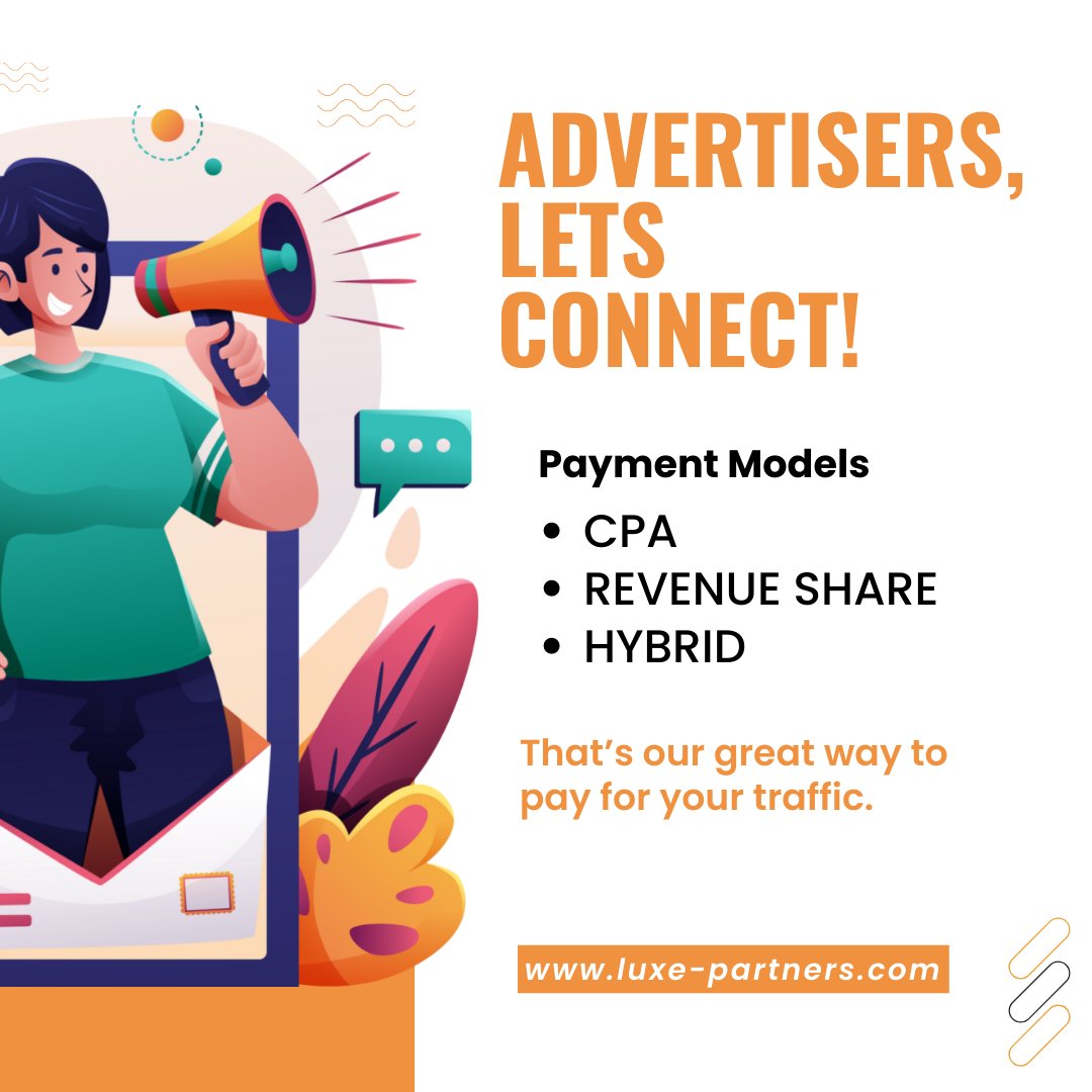 Calling all advertisers out there!
We are open to being partners.

Advertise our online casino and earn big together!

#cpa #revenueshare #hybrid #affiliatemarketing #advertisement #ads #affiliatenetwork #highcommission #highconversionrates