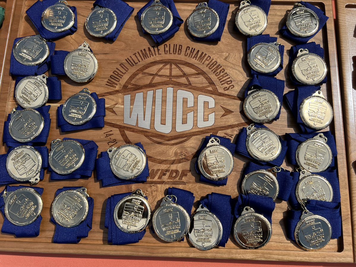 From 2010-2018, 80 percent (24/30) of the medals at <a href="/wfdf_wucc/">WUCC 2022</a> were won by USA teams.

In 2022, that number was 56 percent (5/9). #TheWorldIsCatchingUp
<a href="/WorldFlyingDisc/">World Flying Disc Federation (WFDF)</a> <a href="/Ultiworld/">Ultiworld</a>