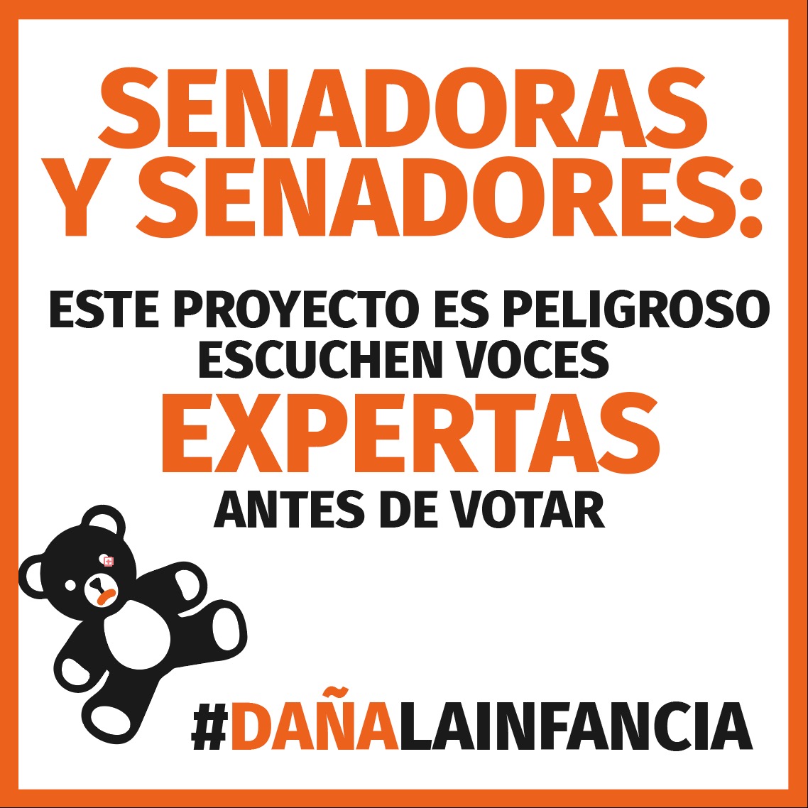 #UnaLeyInnecesaria  que #DañaLaInfancia 

El proyecto "Corresponsabilidad en la crianza" desconoce la evidencia de la violencia contra niños y niñas. Ningún Estado puede permitir o ejercer ninguna forma de tortura.

Compartimos nuestro comunicado: bit.ly/3zm6nnV