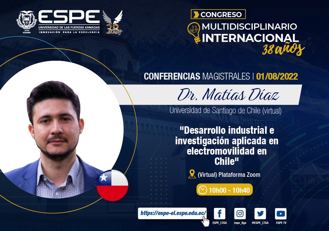 📌Congreso Multidisciplinario Internacional 38 años📌 #YoSoyESPE #38añossede