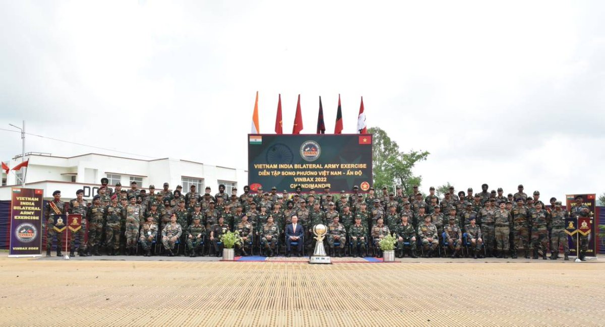adgpi's tweet photo. The 3rd Edition of #India #Vietnam joint military Exercise #ExVINBAX 2022 commenced at #Chandimandir. The Exercise would focus on employment of Engineers &amp; Medical troops as part of #UN Contingent for Peace Keeping Operations.

#IndianArmy
#IndiaVietnamFriendship https://t.co/1a9VuKvn4K