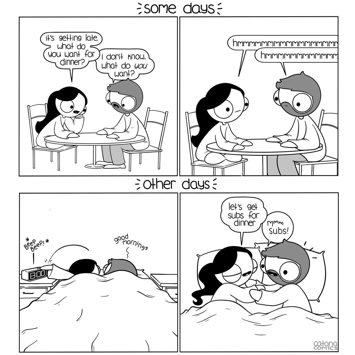 OneFineJay's tweet photo. I know the toxic instagram account mom_life comics is getting a lot of spread due to well-deserved negative reactions to it but I'd like to offer, as a mental palate cleanser, the absolutely adorable Catana Comics. 

https://t.co/8KYDPbB6wO https://t.co/DB6160SsMz