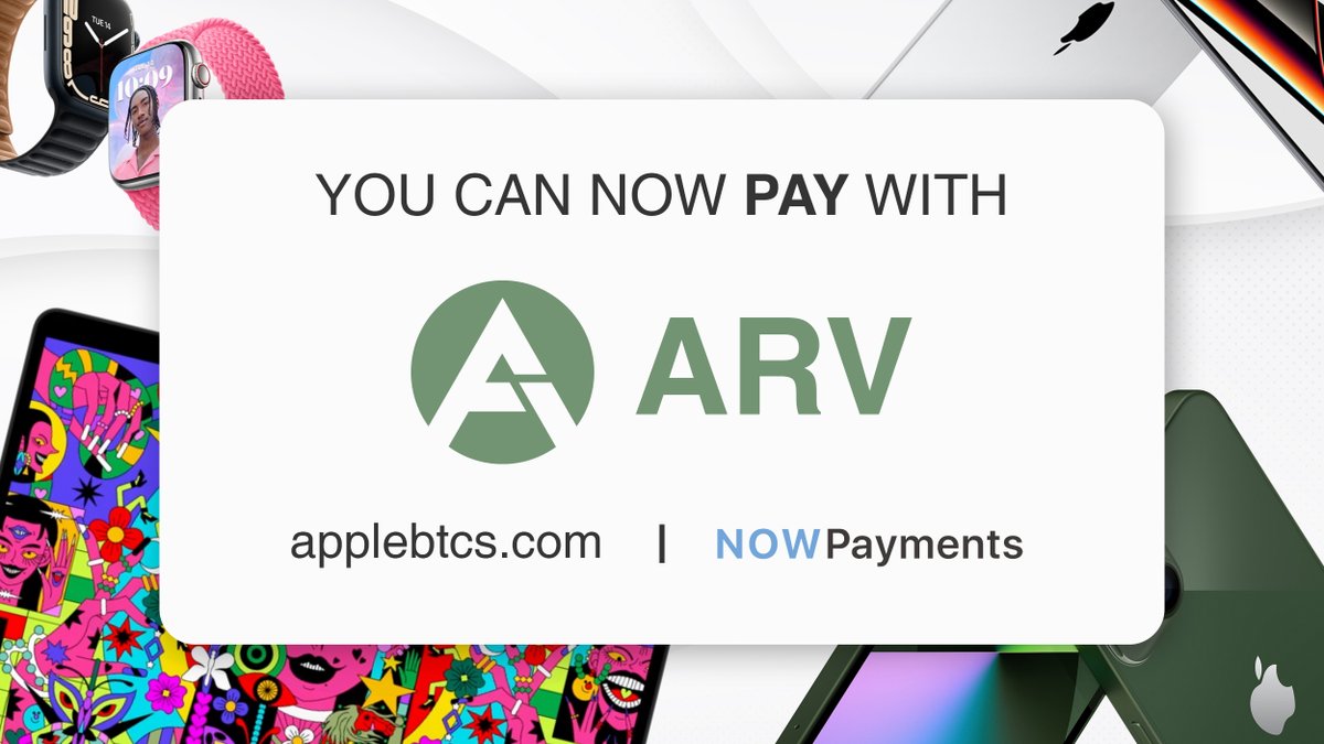 ArivaCoin's tweet image. Now you can buy Apple Products like iPhone, MacBook, or iPad and pay with #ARIVA via @NOWPayments_io  @applebtcstore 

👉applebtcs.com

#adaptation #crypto #cryptopayment #ARV $ARV