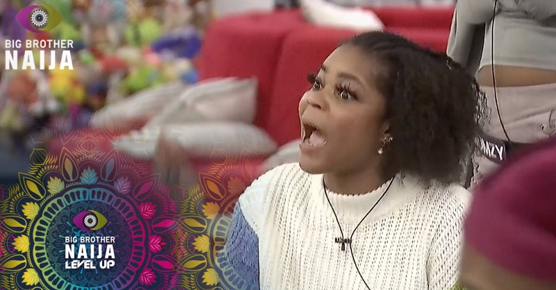 BBNaija's tweet photo. Chichi totally lost it earlier today when she thought that Sheggz said she is not a Gen-Z. #BBNaija 

Click below for what went down.