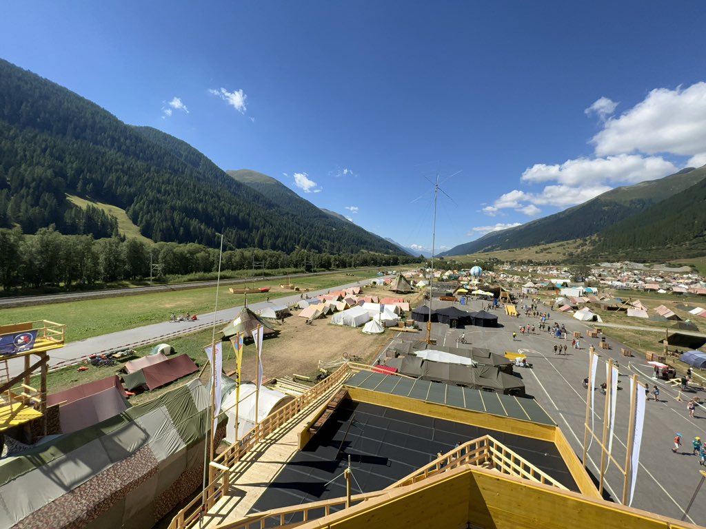 Geoffrey_Wardle's tweet photo. I have spent today at @mova2022 the Swiss National encampment that is held every 14 years for all scouts, boys and girls from 7 on up. Kids under ten participate for a week older scouts for the full two weeks. #scouting #mova2022 https://t.co/dEmupJcHgR