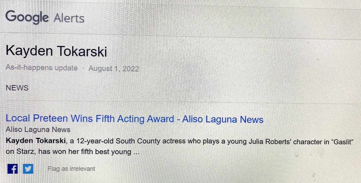 Not gonna lie, it’s the coolest thing to get a #GoogleAlert on yourself. Thank YOU for this wonderful article. 🙏 #Entertainment #actor #actress #actorslife #youngactors #tweenactress