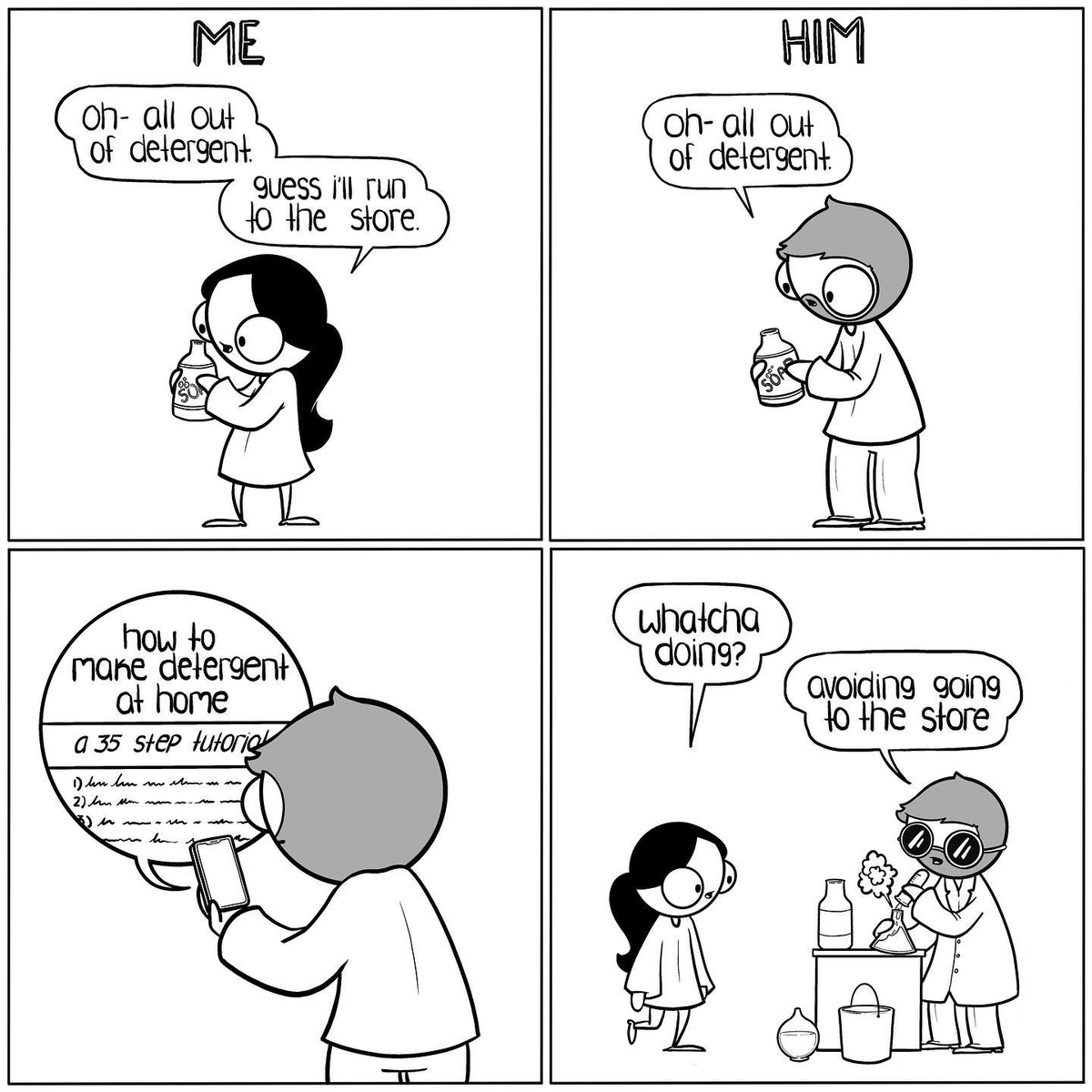 OneFineJay's tweet photo. I know the toxic instagram account mom_life comics is getting a lot of spread due to well-deserved negative reactions to it but I'd like to offer, as a mental palate cleanser, the absolutely adorable Catana Comics. 

https://t.co/8KYDPbB6wO https://t.co/DB6160SsMz