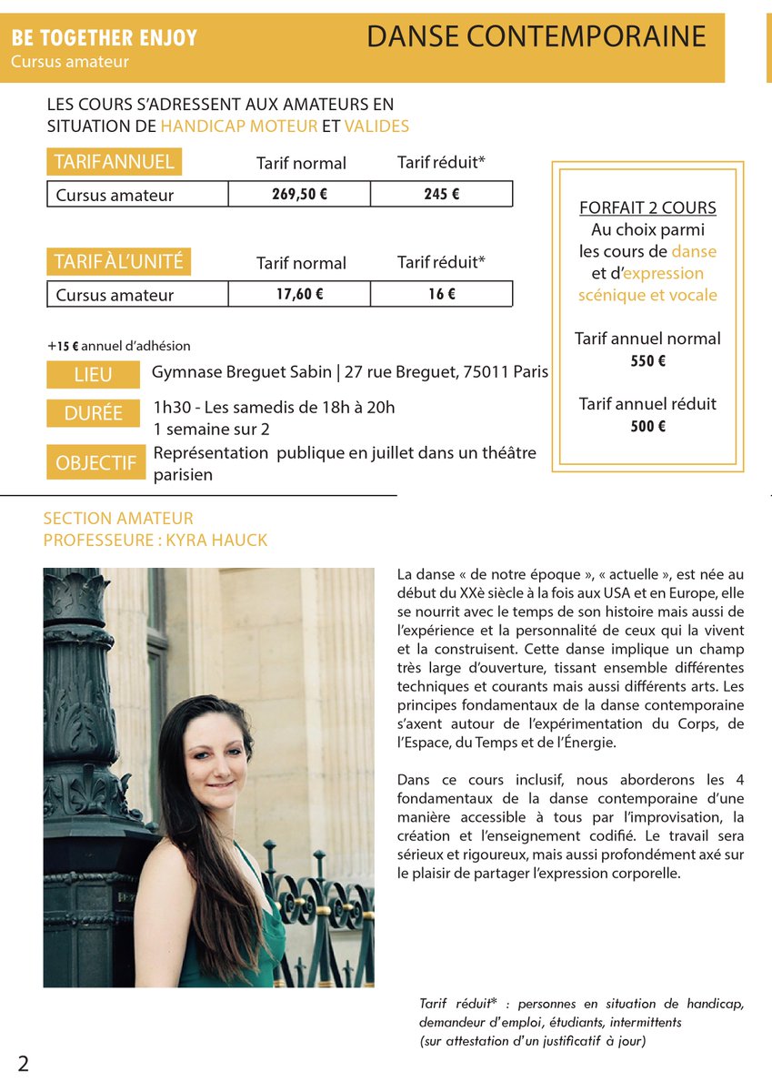 ac_betogether's tweet photo. 📣 Pour cette nouvelle saison 2022/2023, nous sommes heureux d'accueillir : Kyra HAUCK, #chorégraphe, #danseuse et #enseignante qui assura le cours de "#Danse #Contemporaine #Inclusive - Cursus Amateur" pour les personnes en situation de handicap et valides. 😆✨ https://t.co/QnL6DpL2Gf