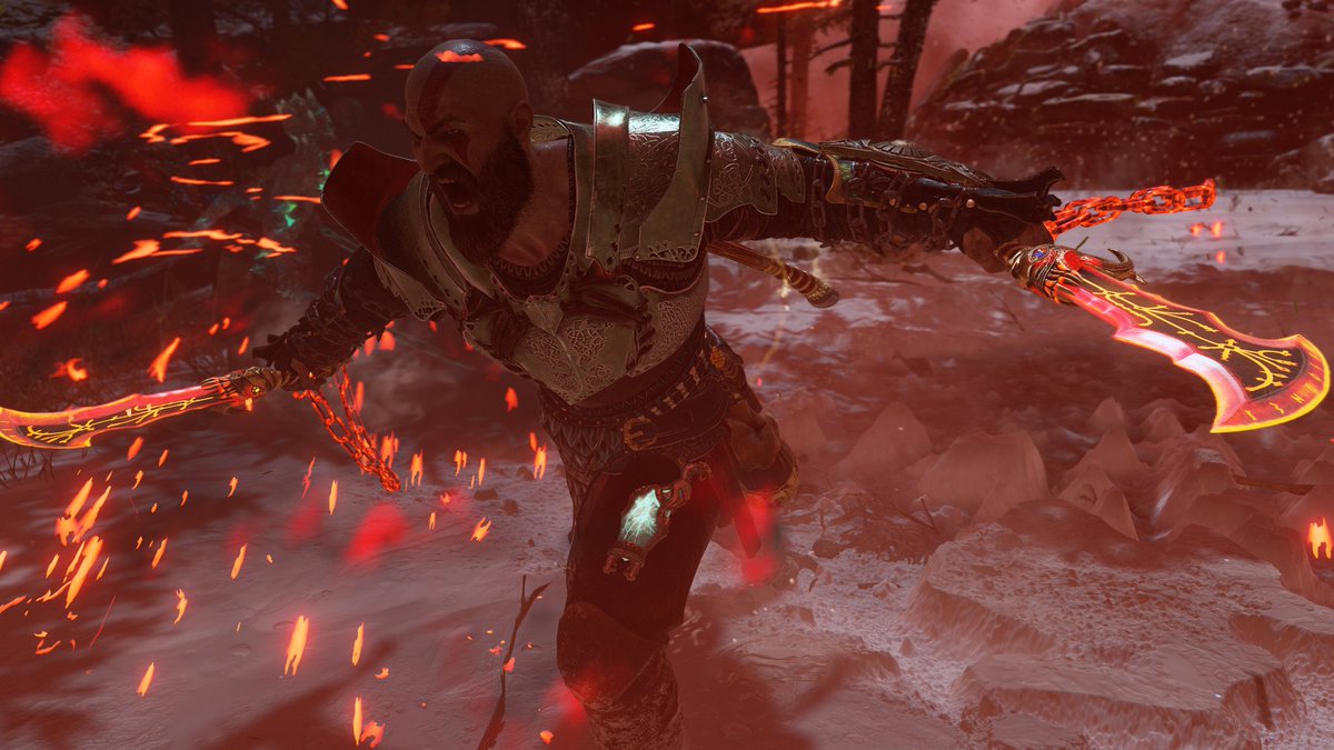 kittcoldfire's tweet photo. #GodOfWarReplay @rob_pearson86 hope you're enjoying your vacay! We're enjoying our time in Midgard! Also reuniting with the blades of chaos is one of the greatest game moments of all time! https://t.co/qeJw9HxVvI