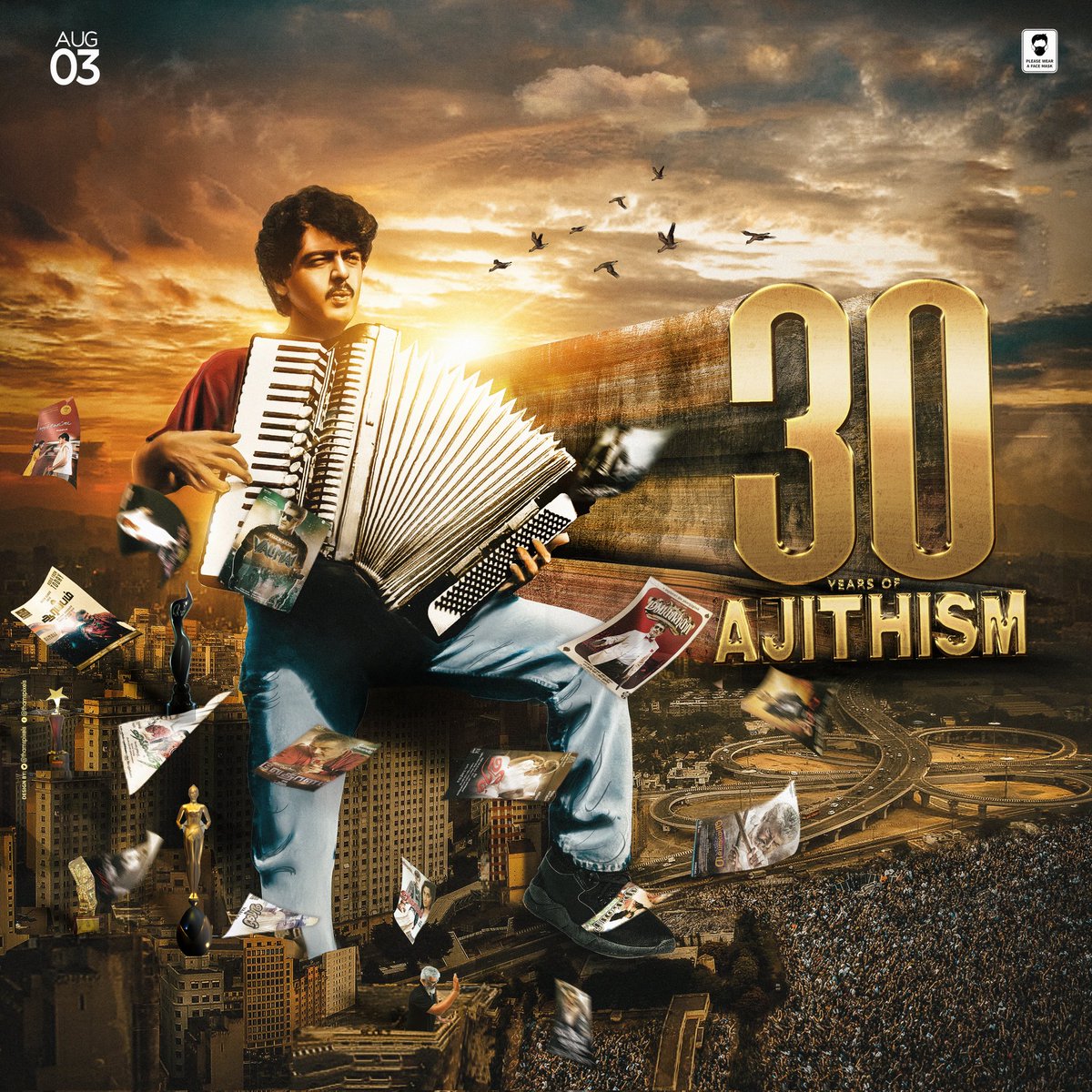 ajithFC's tweet photo. Special design for 30Years of Ajith sir in film industry. 

Design: @thamspixelz

Tag: #30YearsOfAjithism 

| #Ak #Ajith #AjithKumar | #Ak61 | #AKday | #ThalaDay | https://t.co/S70Tx5g6sy