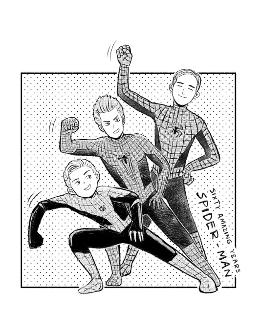 今日は #スパイダーマンの日🕷なんだって!
60周年めでたい!

#マーベル
#spidermanday 
#祝スパイダーマン60周年 