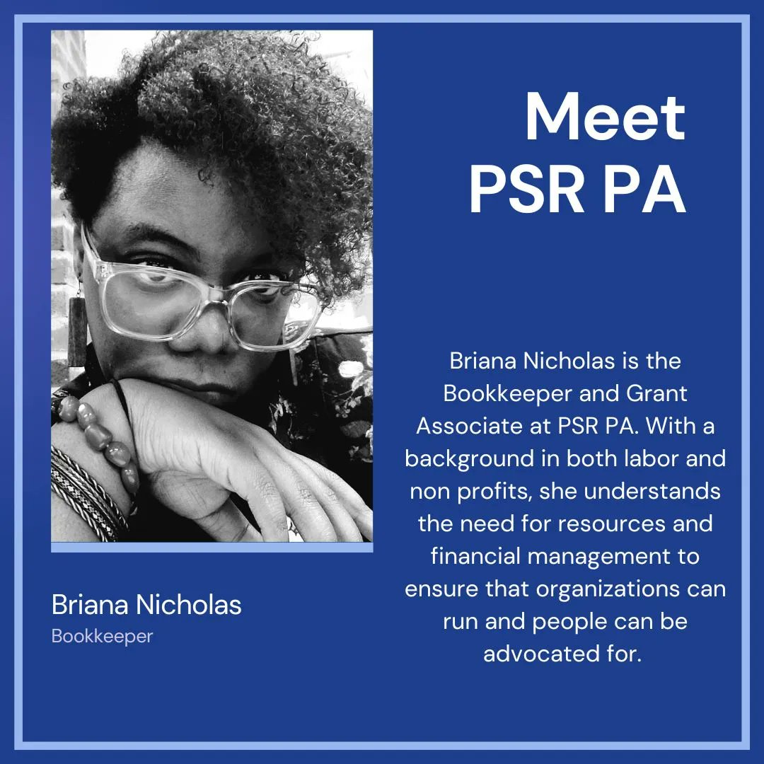 Meet our Bookkeeper, Briana Nicholas. We are excited for her to join us and bring her expertise to further our mission. #PSRPA #EmployeeWelcome #MeetPSRPA