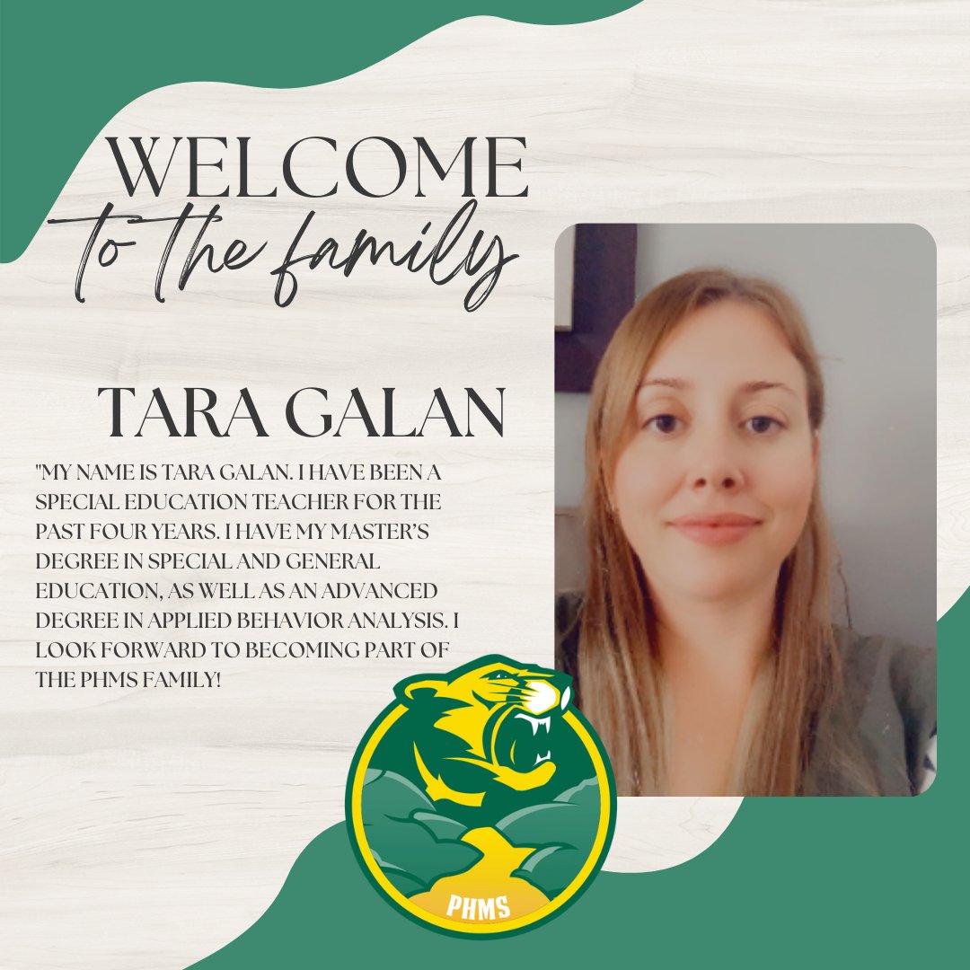 PHMSCougars's tweet photo. πππWelcome to the PHMS family! πππ
Josh Black-Assistant Principal
Tara Galan
Stephanie Ascolese
#PHcougarPRIDE #GoCougars https://t.co/LLZFW8mVUN