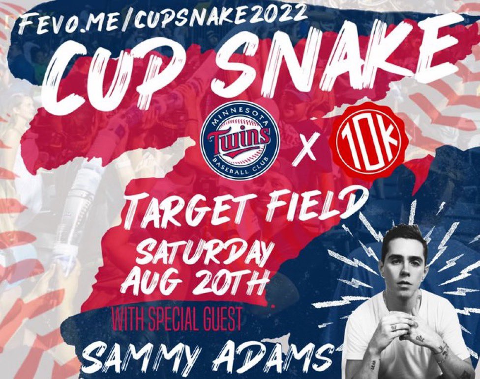 10k_Takes's tweet image. 🚨#MNTwins Ticket Giveaway🚨

We're giving away two tickets to Cup Snake night on August 20th, when the Twins take on the Rangers! RT to enter, must be following to win.

Head to our Instagram (10ktakes) for an additional entry

Winner will be announced Next Monday at noon!