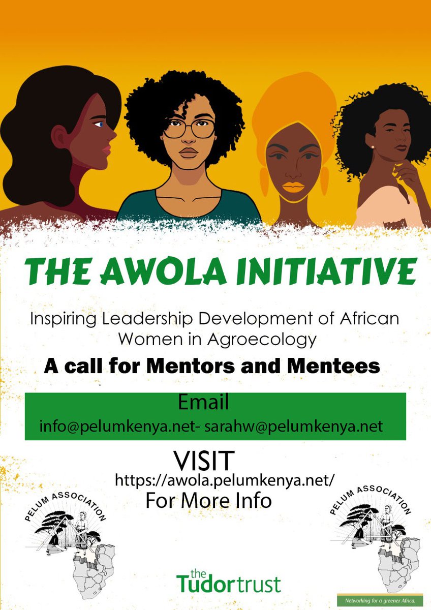 PelumKenya's tweet image. 📢 Call for Women Mentors and Mentees

The AWOLA Initiative seeks to inspire leadership development of African Women in Kenya, Zimbabwe and Uganda.

To apply, kindly use the link  awola.pelumkenya.net

▶️Deadline for application is 20th August 2022