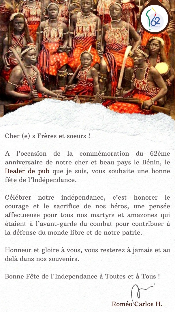 #Benin #62ans #01Août
