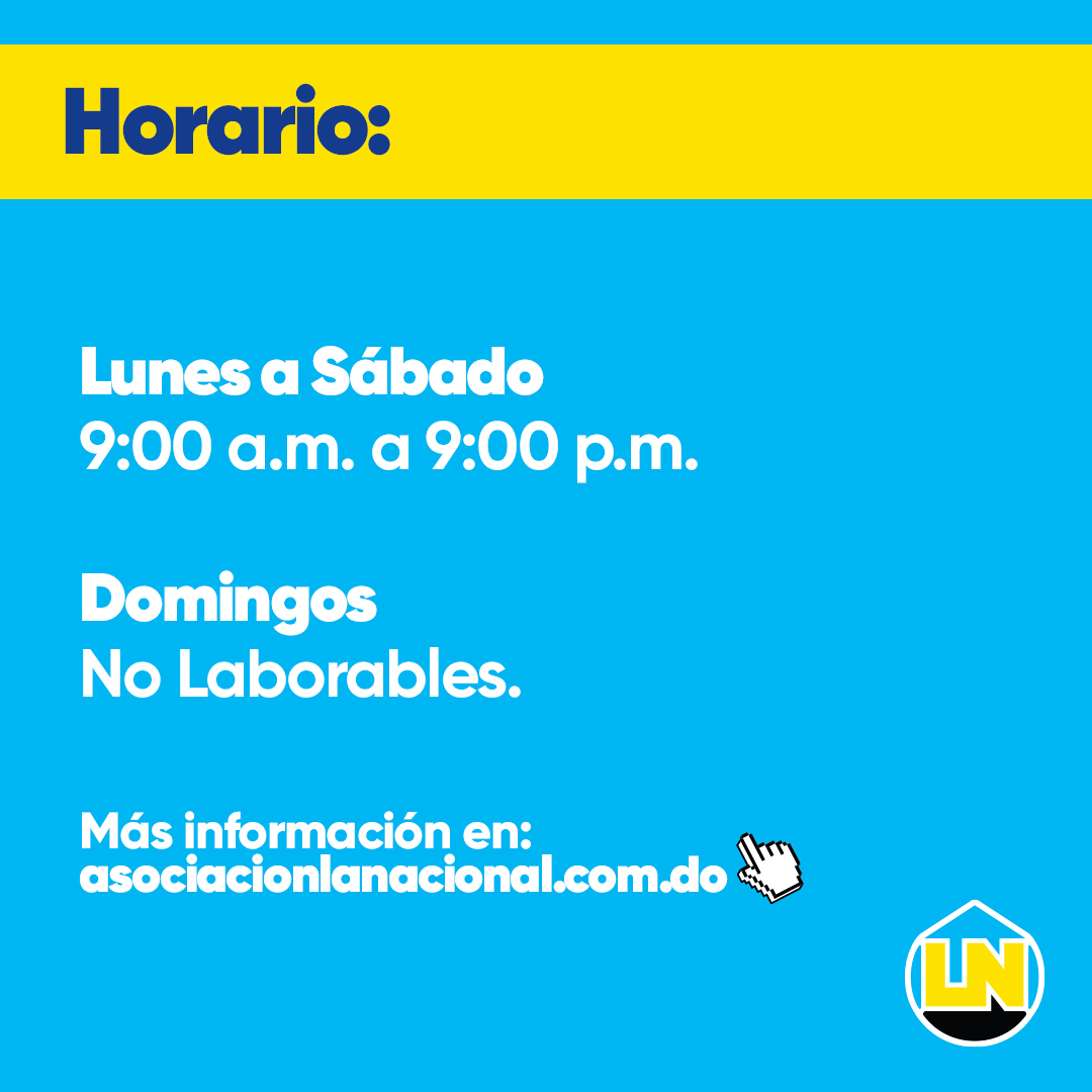AsocLaNacional's tweet photo. A veces las buenas noticias vienen cargadas de nuevos vecinos. Te hacemos la vida más fácil con la apertura de nuestra nueva #sucursal en #ColinaCentro, Av. Jacobo Majluta, sector Colinas del Viento, Santo Domingo Norte. #AsociaciónLaNacional #LaNacional https://t.co/5n2poo8G0U