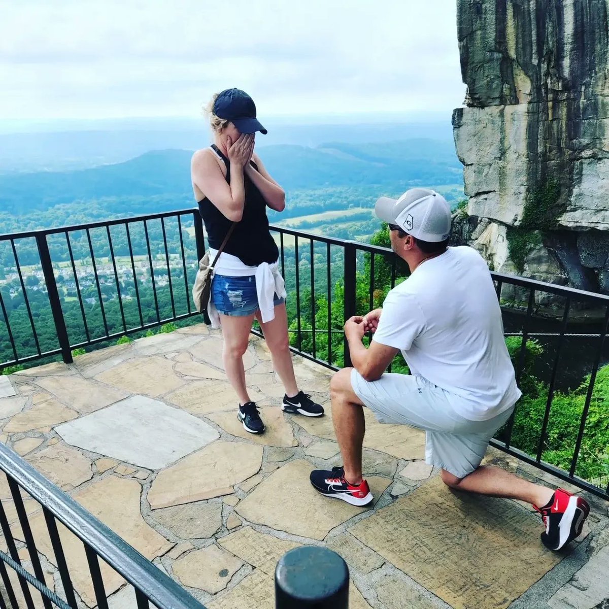 SeeRockCity's tweet photo. Congrats to Nikki and Daniel of Canton, Georgia, who recently got engaged on a visit to Rock City! Have you made some memories here? In honor of our 90th anniversary, we'd love to hear them! ❤️ #90YearsofRockCity #heputaROCKonit https://t.co/ZEkyQJfBL8