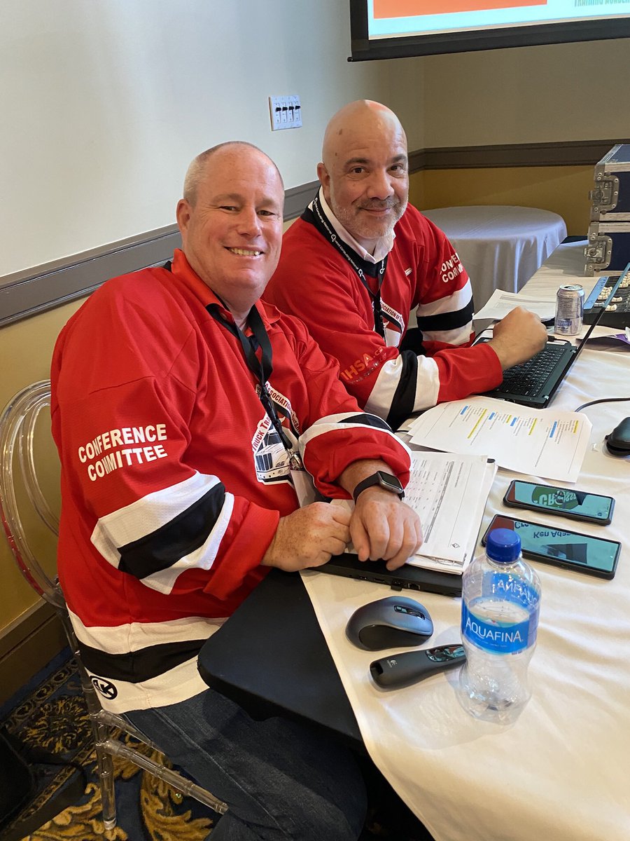 TTSAOontario's tweet photo. The Conference Committee decided on a hockey theme for the event this year. Matching shirts were very impressive. Thank you for a great conference, you can see highlights here. https://t.co/tazVK3CUQO #ttsao2022 .ttsao #truckdrivertraining #ttsaoconference https://t.co/BHRn9K3dZF