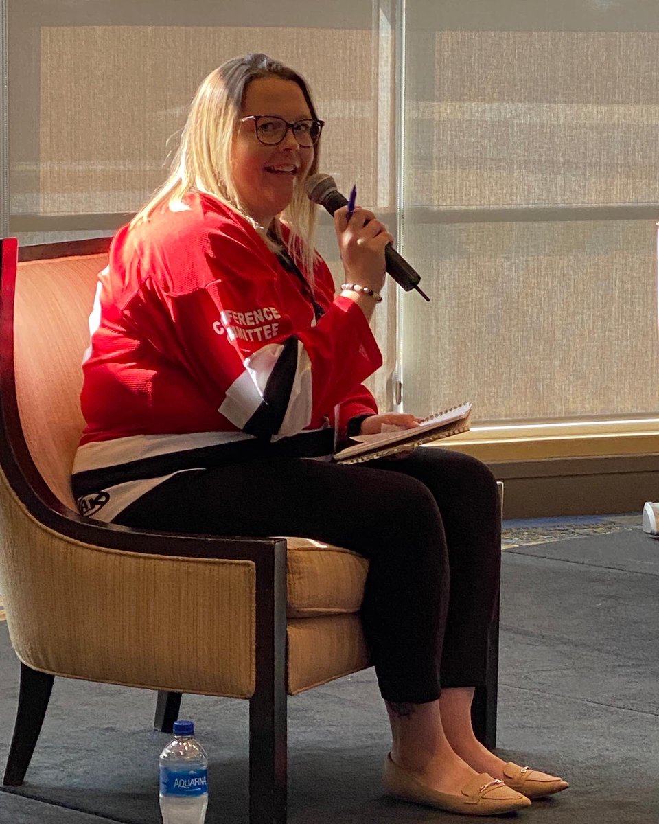 TTSAOontario's tweet photo. The Conference Committee decided on a hockey theme for the event this year. Matching shirts were very impressive. Thank you for a great conference, you can see highlights here. https://t.co/tazVK3CUQO #ttsao2022 .ttsao #truckdrivertraining #ttsaoconference https://t.co/BHRn9K3dZF
