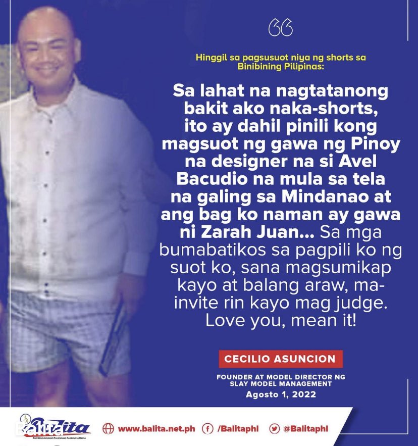 #Tokmol pala ito Gago ito. Huyyy! #CecilioAsuncion  ang kasuotan ay may na may  binabagayan na okasyon!  E ayon mo ang arte mo sa ganda!  #Bastos!