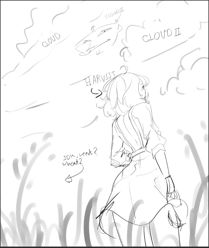 Harvist during harvest artwork study wip thingy idk 