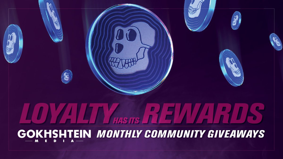gokhshtein's tweet photo. 🎉 Hello August 🎉

To kick off our monthly community giveaway we're giving away $100 in $APE to 5 lucky winners!

To enter:
- Follow 👉🏾 @gokhshteinmedia 
- Like ❤️
- Retweet 🔄 https://t.co/UhB5FDYwhL