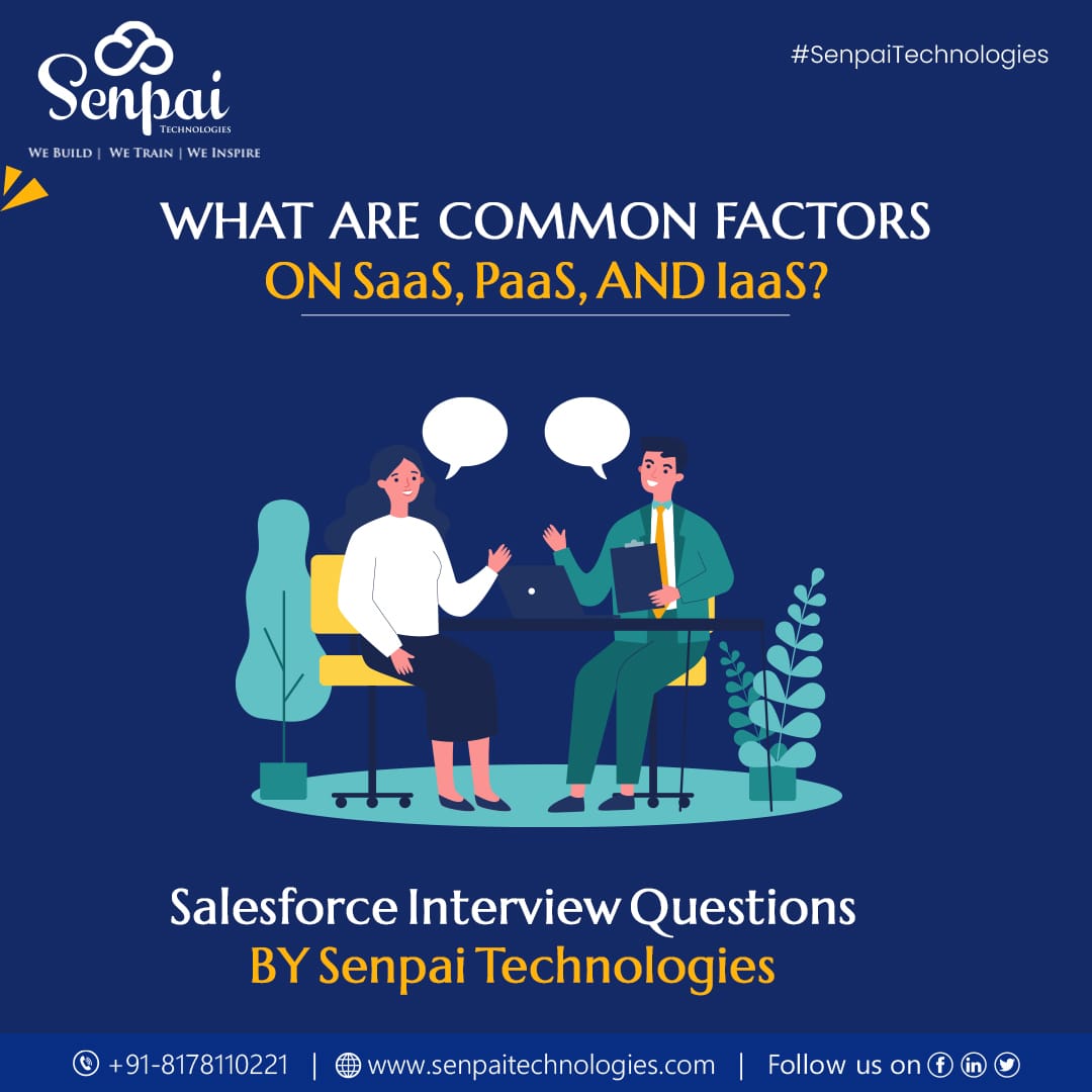 SenpaiTech1223's tweet photo. SaaS, Paas and IaaS are the three types of services provided using the “cloud”. Their common factor for providing services to organizations and customers is the “CLOUD” depending upon the types of service they need. 
#senpaitechnologies #PaaS #SaaS #IaaS #salesforce #interview https://t.co/ppSxQSlNKv