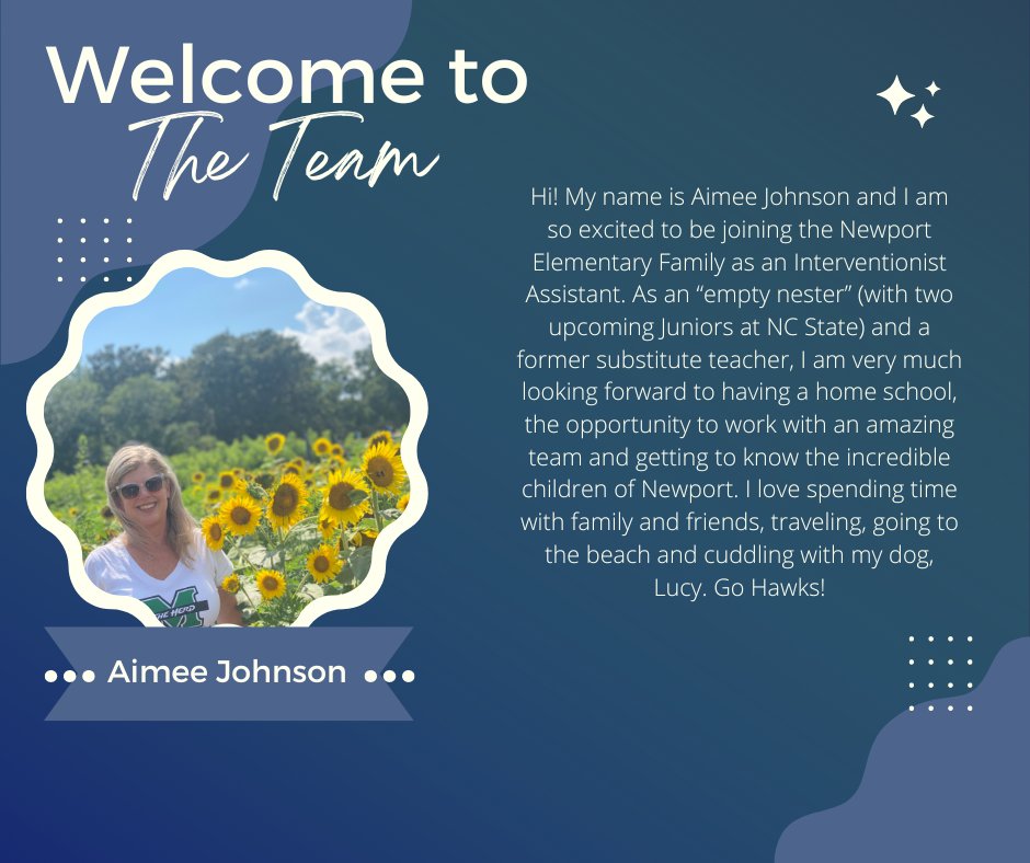 Welcome to our team!  <a href="/NESHawks/">Newport Elementary School</a>  <a href="/CarteretK12/">Carteret County Public School System</a>