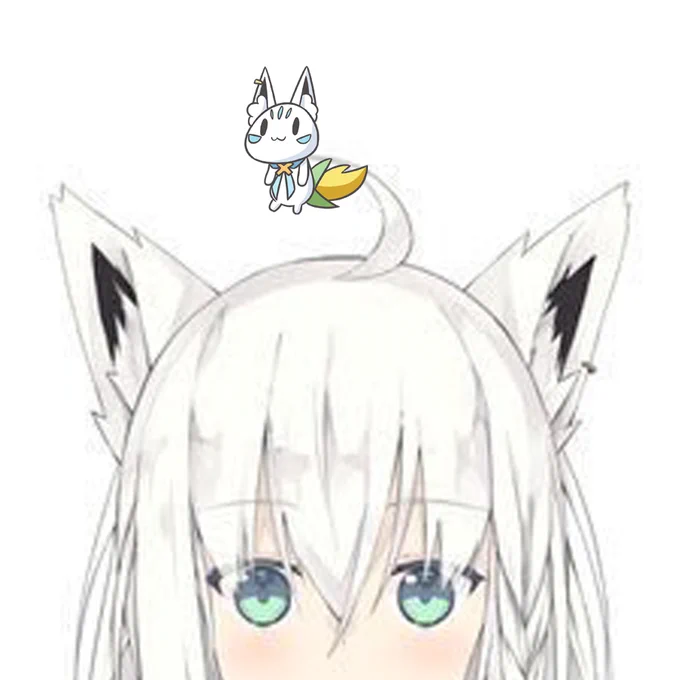フブキちゃんのアホ毛につくアクセサリーがかわいいので、先端にぶらさがってみたいすこん部#白上配信素材 