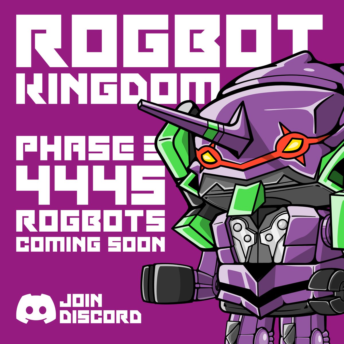 🔥Phase 3 Coming Soon🔥

Supply: 4445 Rogbots
Launch Date: September

🏆Giveaway : 3 x NFT🤖

To Enter: 
1️⃣ Follow <a href="/RogbotKingdom/">The Rogbot Kingdom</a>
2️⃣ ❤️+ RT

Any interaction on this post will also get Whitelisted!

48HR! Good Luck! 
 
#NFTGiveaway #NFTCommunity #robots