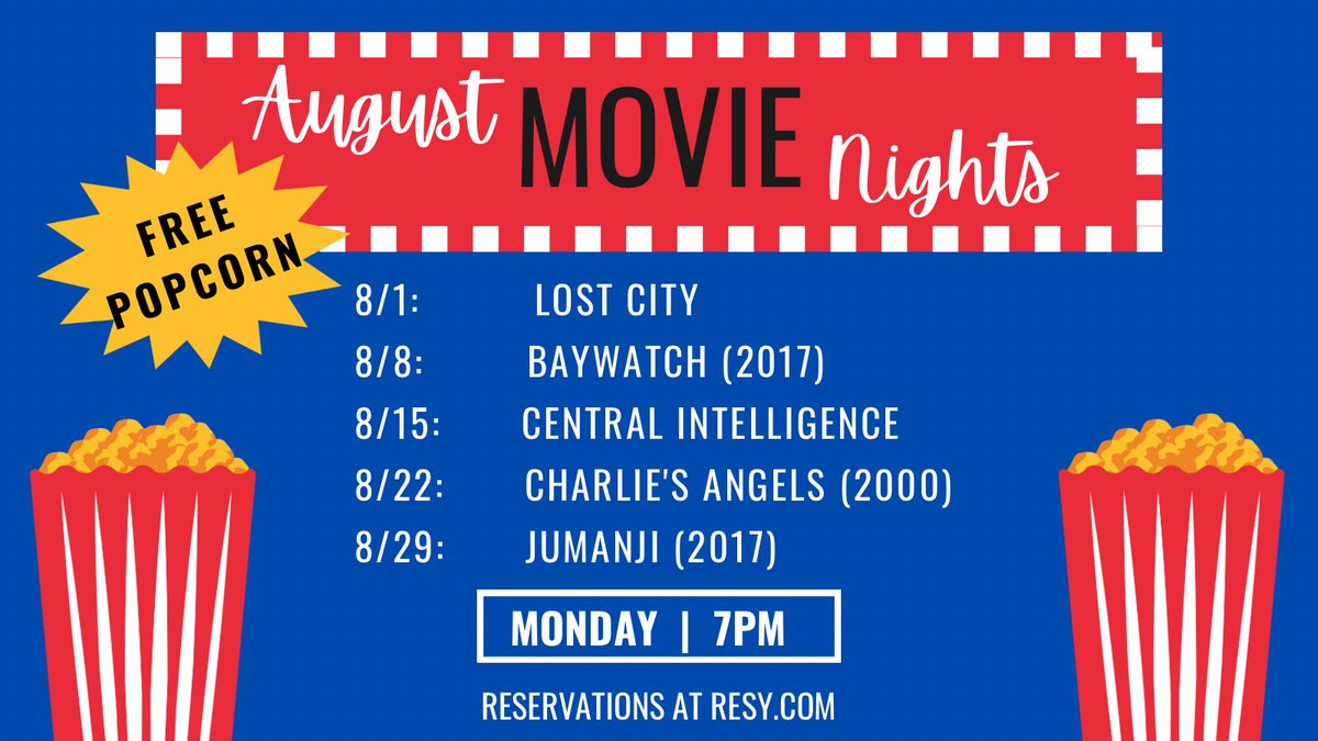 August Monday Movie Nights are here!!

Make your reservations at resy.com/cities/chi/whi…
 
Free to attend and free popcorn! 🍿
#WhiskeyBusinessChi #RooftopMovieNight #Chicago #MondayMotivation #MovieNight