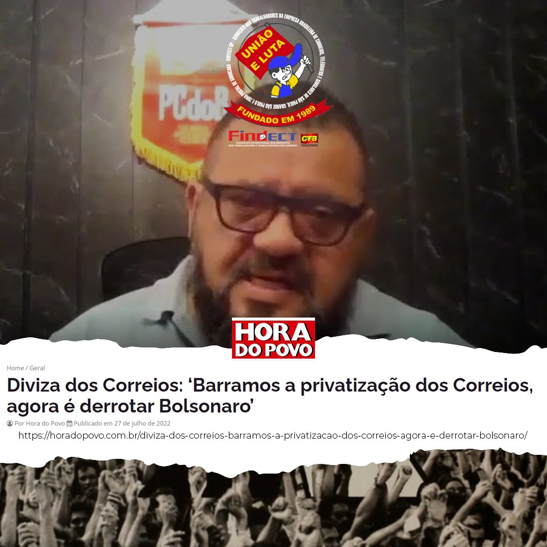 SPSintect's tweet photo. “É o caminho mais curto para o Brasil voltar a crescer e defendermos o patrimônio público. Para nós, pobres, significa a ascensão dos trabalhadores. E, além de um novo presidente, precisamos dar uma virada na Câmara Federal” afirmou
https://t.co/dR7ivCmk2p
#SintectSP #Correios https://t.co/3bm9bzk4f0