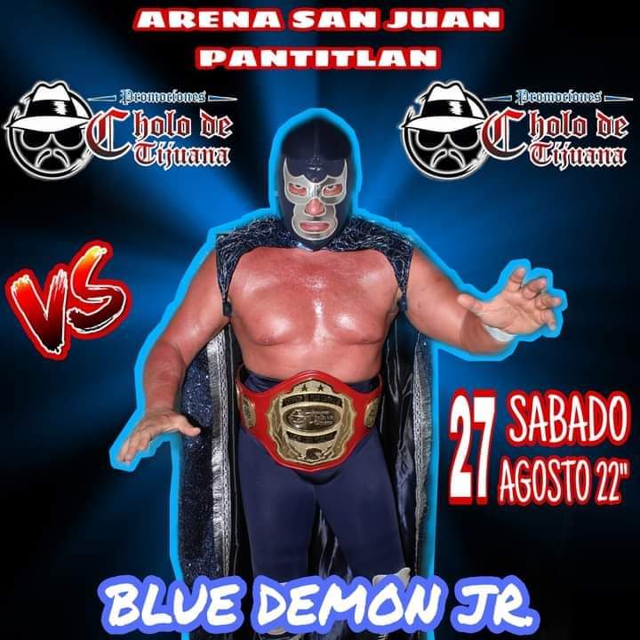 LaTijeraLucha's tweet photo. Próximo sábado 2️⃣7️⃣ de septiembre, llega el líder de los #DemoniosAzules a la #ArenaSanJuanPantitlan con #PromocionesCholoDeTijuana y tú no puedes faltar para apoyar a #BlueDemonJr, adquiere tus 🎟🎫 en taquilla de la arena...
#latijeraluchalibre https://t.co/dg1eK7xwWD