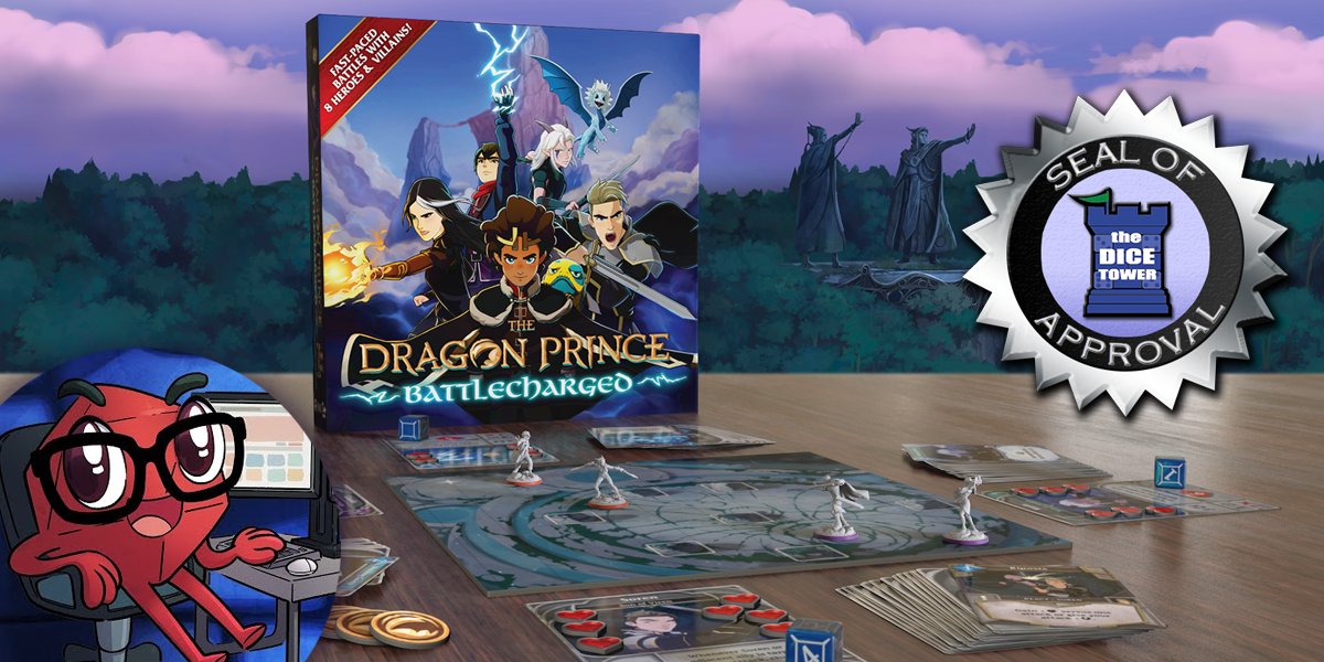 bwisegames's tweet photo. While you eagerly await the debut of Season 4 this November, return to Xadia in @TheDragonPrince #Battlecharged miniatures game. Check out this new review from @DiceTowerChris, who awarded it the Dice Tower Seal of Approval!
▶️https://t.co/erHhDSgDlb https://t.co/pN3f8rkFww