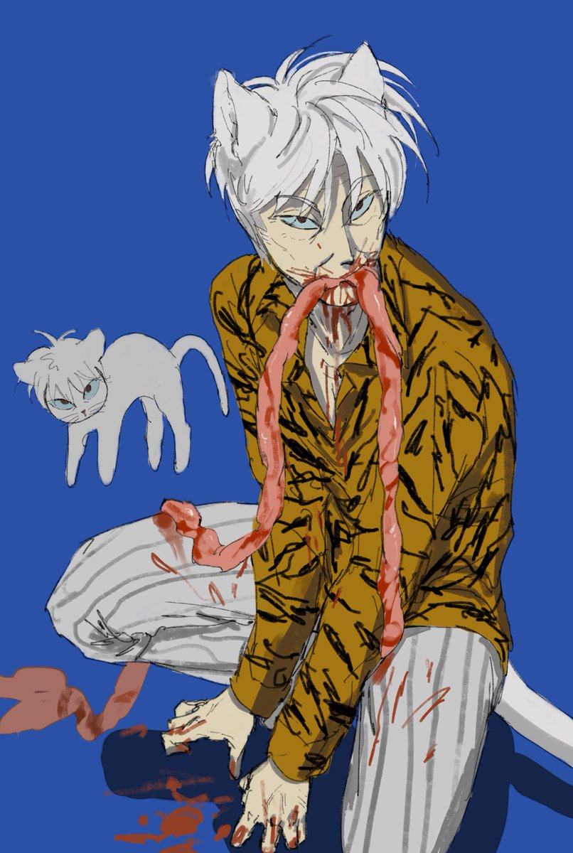 rasenmushi2681's tweet photo. #fkmt #赤木しげる 
被猫掏了😇 https://t.co/3AqoN1Rree