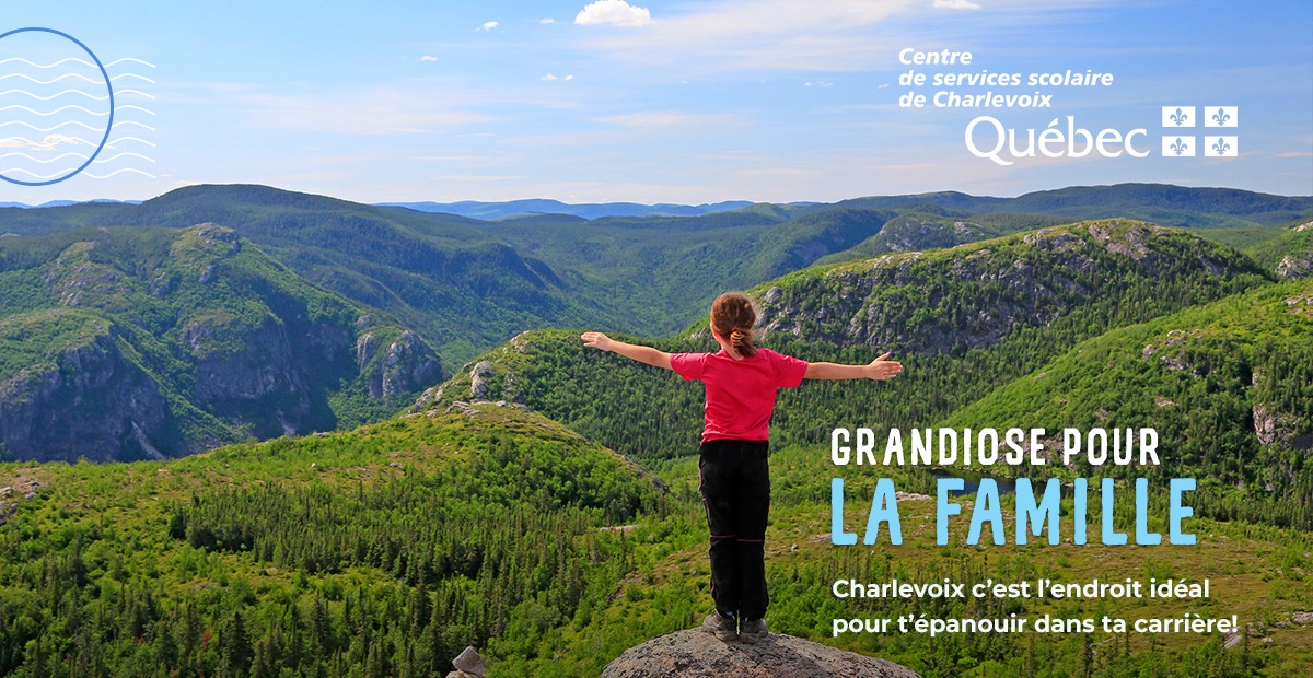 csscharlevoix's tweet photo. Offres d’emploi au Centre de services scolaire de #Charlevoix, l'endroit idéal pour t'épanouir dans ta carrière! https://t.co/kO6SBS2EuE #éducation #enseignement #environnement #nature #Québec #ÉduQc https://t.co/Nf22MvJuhy