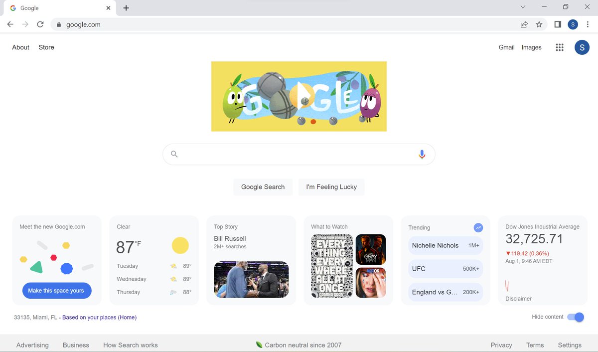 GreenShades9's tweet photo. "Meet the new https://t.co/Dw4J4gNDnM"!! I cleared Chrome's browsing history (cache, cookies, everything) and when I logged in back to Google, I got this on its homepage.
I hope that this comes to @googlechrome's NTP.
CC @9to5Google @NexusBen #9to5Google #NewGoogle https://t.co/FPD7J0O7Eh