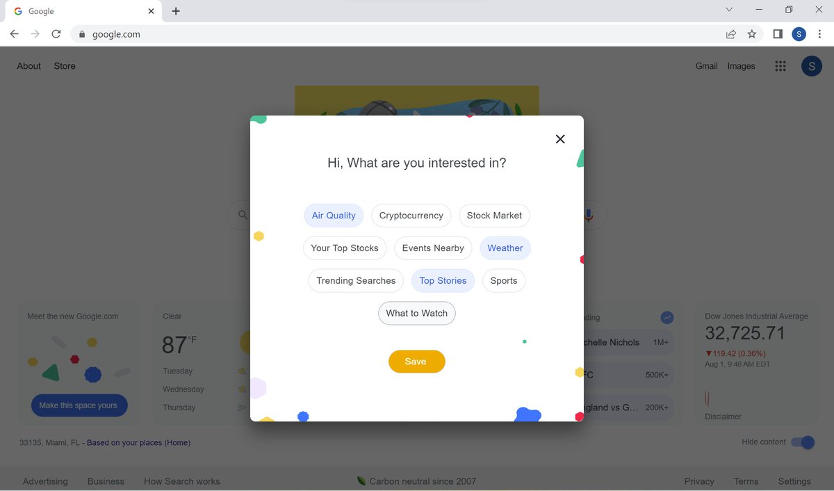 GreenShades9's tweet photo. "Meet the new https://t.co/Dw4J4gNDnM"!! I cleared Chrome's browsing history (cache, cookies, everything) and when I logged in back to Google, I got this on its homepage.
I hope that this comes to @googlechrome's NTP.
CC @9to5Google @NexusBen #9to5Google #NewGoogle https://t.co/FPD7J0O7Eh