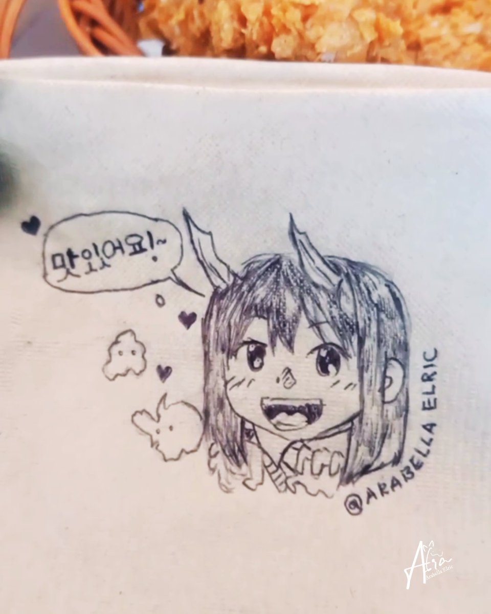 arabellaelric's tweet photo. 맛있어요! ~ 🍚 After the briefing, I doodled after a lovely supper!

#artistsupport  #manhwa #artwork #doodle #anime #animeart #animedrawing #humandragon  #ルリドラゴン #animegirl #clipstudiopaint #pixivart #dragon #fanart #nftart  #manga #artist #nft #ruri #ruridragon https://t.co/Oi2DLif1sn