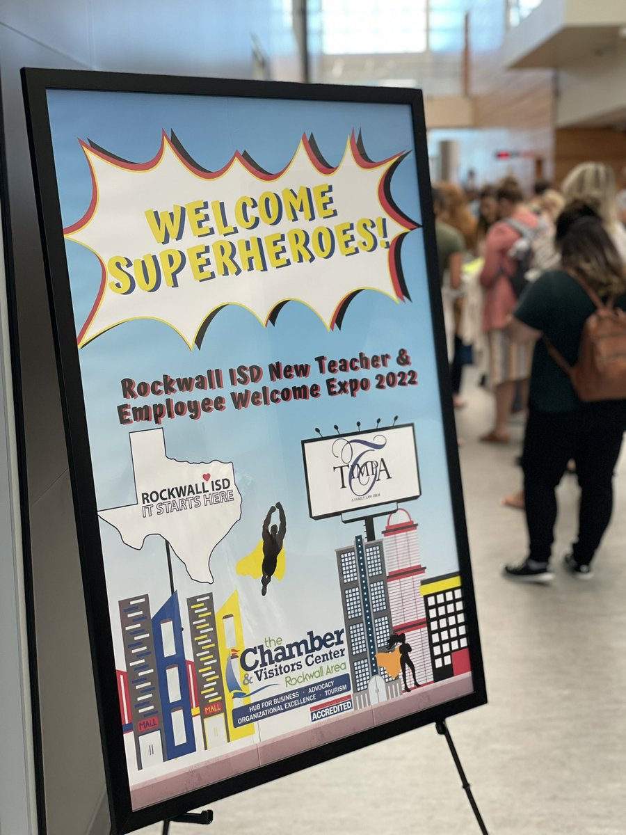 rockwallschools's tweet photo. Hello, Rockwall ISD superheroes! We are so excited to welcome our newest teachers and employees today at our new employee breakfast. #itstartshererisd https://t.co/0bNZPZgYtp