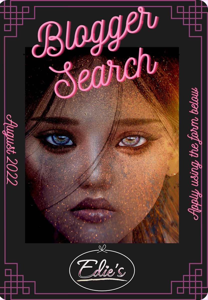 darling_edie's tweet photo. Edie's August Blogger Search
Do you like my Products? Have you tried them? Will you blog them?
If you are willing and motivated, apply using the form below :)
https://t.co/lFh3AAVnXx
#SL #SecondLife #BloggerSearch #bloggerswanted https://t.co/wzjSN9P1xY