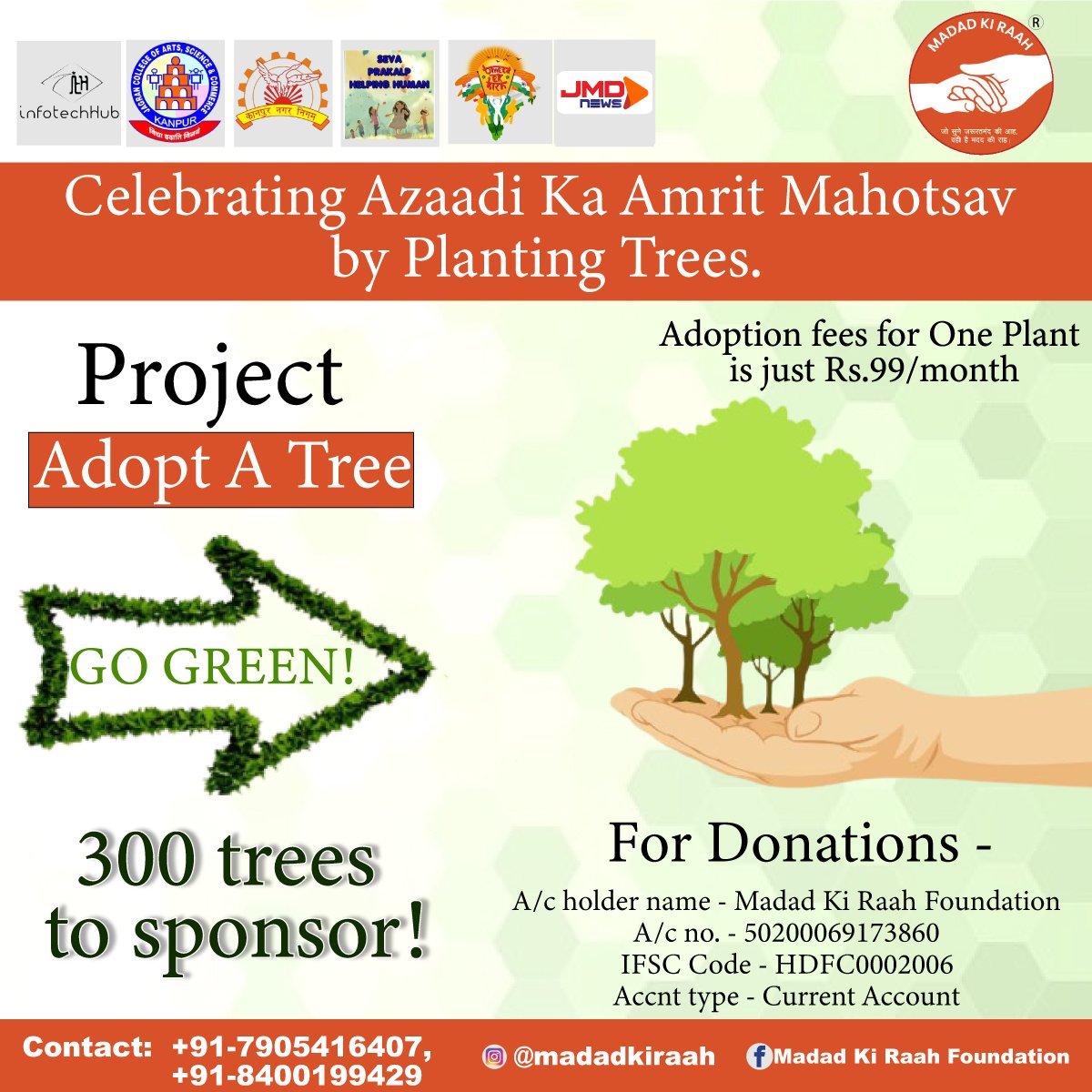 ki_madad's tweet photo. MKR is soon going to launch it's campaign PROJECT SWACCHATA &amp; PROJECT ADOPT A PLANT. 🌱

Come forward and donate for the social cause.

@dcpekanpur @kanpurnagarpol @PandeyKamna @asim_arun @nagarnigamknp @Satishmahanaup @kanpurnagarpol @CleanupKanpur https://t.co/XsItmwca6U