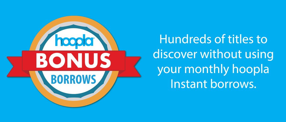 hooplaDigital's tweet image. It's a new month, which means more borrows! Most importantly, #BonusBorrows are back for the entire month of August! Check out the entire collection on #hoopla without using one of your monthly borrows.

hoopla.app.link/KlEe6HqH8rb